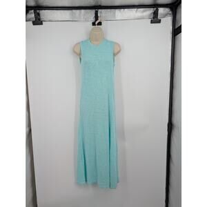 ATM Anthony Thomas Melillo Slub Jersey Muscle Tank Dress XS Aqua Blue Beachy